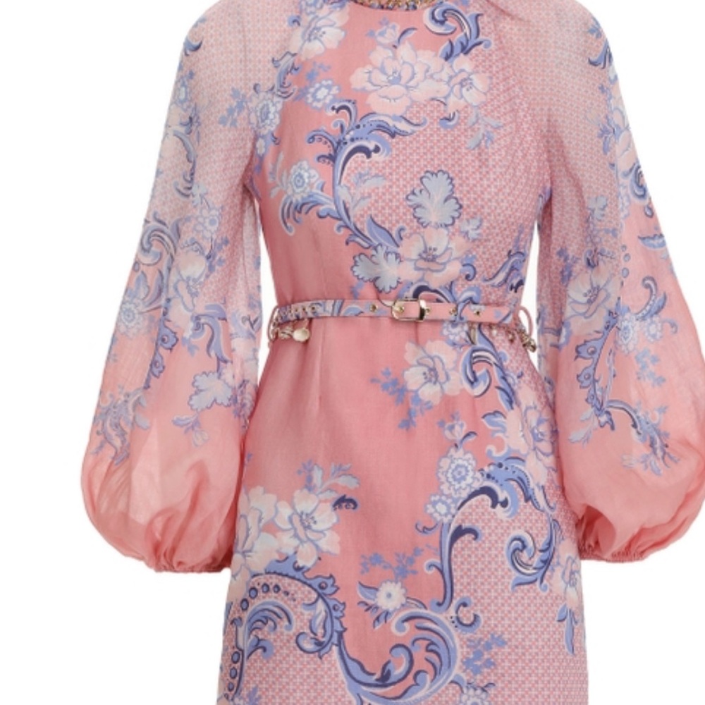 Zimmermann Pink and Blue Floral Dress